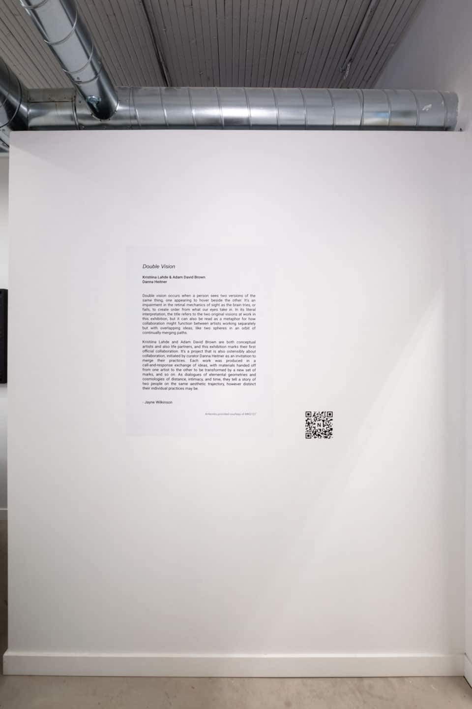 Kristiina Lahde and Adam David Brown 'Double Vision' at NAMARA projects